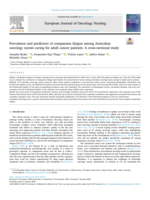 Prevalence and predictors of compassion fatigue among Australian oncology nurses caring for adult cancer patients: A cross-sectional study