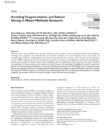Avoiding Fragmentation and Salami Slicing in Mixed Methods Research