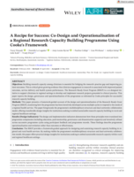 A Recipe for Success: Co‐Design and Operationalisation of a Regional Research Capacity Building Programme Using Cooke's Framework