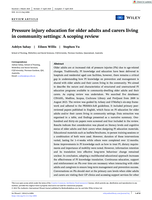 Pressure injury education for older adults and carers living in community settings: A scoping review