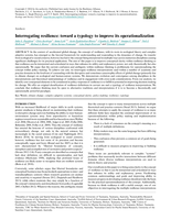 Interrogating resilience: Toward a typology to improve its operationalization