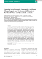Assessing Socio-Economic Vulnerability to Climate Change Impacts and Environmental Hazards in New South Wales and Queensland, Australia