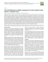 The relationship between adaptive management of social-ecological systems and law: A systematic review