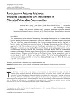 Participatory futures methods: Towards adaptability and resilience in climate-vulnerable communities