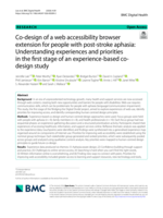 Co-design of a web accessibility browser extension for people with post-stroke aphasia: Understanding experiences and priorities in the first stage of an experience-based co-design study