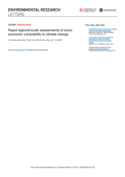Rapid regional-scale assessments of socio-economic vulnerability to climate change