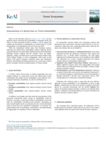 Announcement of a Special Issue on “Forest Sustainability”