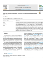 Inter-tree competitive processes occurring over 24 years in a mixed-species Nelder trial