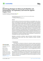 Identifying Strategies for Balancing Profitability and Sustainability: An Exploratory Case from the Apparel Supply Chain