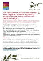 Use and access of cultural medicines by First Peoples in Australia: Exploratory national insights and implications for health sovereignty