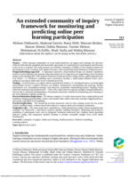 An extended community of inquiry framework for monitoring and predicting online peer learning participation