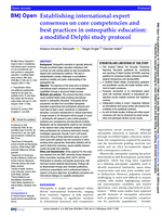 Establishing international expert consensus on core competencies and best practices in osteopathic education: a modified Delphi study protocol