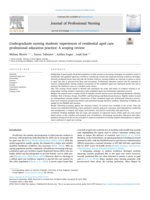 Undergraduate nursing students' experiences of residential aged care professional education practice: A scoping review
