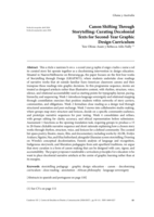 Canon Shifting Through Storytelling: Curating Decolonial Texts for Second-Year Graphic Design Curriculum