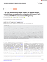 The Role of Communication Genres in Thematisation: A Social Representations Investigation of Women's Talk About COVID-19 Vaccination and Pregnancy