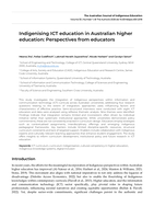 Indigenising ICT education in Australian higher education: Perspectives from educators