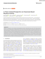 A Time‐Centred Perspective on Classroom‐Based Physical Activity
