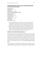 Teacher professional learning in large teaching spaces: An Australian case study