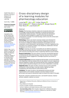 Cross-disciplinary design of e-learning modules for pharmacology education