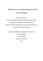 Older gay men's perceptions of physical activity across the lifespan