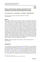 Primary school teachers' epistemic cognition for moral education in the context of promoting social inclusion
