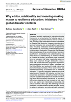 Why ethics, relationality and meaning-making matter to resilience education: Initiatives from global disaster contexts