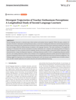 Divergent Trajectories of Teacher Enthusiasm Perceptions: A Longitudinal Study of Second Language Learners