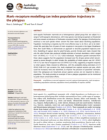 Mark–recapture modelling can index population trajectory in the platypus