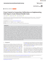 From Control to Connection: Reflections on Implementing Safe Steps in Acute Mental Health Units