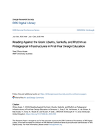 Reading against the grain: Ubuntu, Sankofa, and Rhythm as philosophical infrastructures in first-year design education