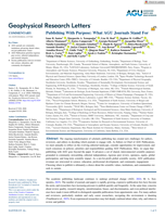 Publishing With Purpose: What AGU Journals Stand For
