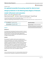 An updated ensemble forecasting model for district-level dengue prediction in the Mekong Delta Region of Vietnam: model refinement and evaluation