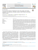 The association between ‘Vegetarian for Life’ diet quality and anxiety symptoms: An exploratory secondary analysis within Western and Indian regional groups