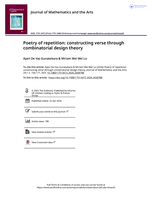 Poetry of repetition: constructing verse through combinatorial design theory