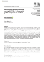 Navigating ‘Home Schooling’ during COVID-19: Australian public response on Twitter