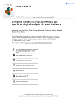 Dementia incidence across countries: a sex-specific ecological analysis of cancer incidence