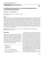 Unravelling the link between actors' roles in place branding processes and brand citizenship behaviour