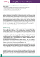 Gender differences in eating disorders: the role of medicalisation