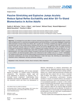 Passive Stretching and Explosive Jumps Acutely Reduce Spinal Reflex Excitability and Alter Sit-To-Stand Biomechanics in Active Adults