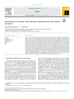 Sustainability as economic value pluralism: Implications for urban politics and policy