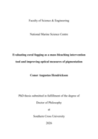Evaluating coral fogging as a mass bleaching intervention tool and improving optical measures of pigmentation