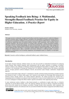 Speaking Feedback into Being: A Multimodal, Strengths-Based Feedback Practice for Equity in Higher Education. A Practice Report