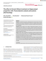 The effect of chronic lithium treatment on hippocampal progenitor cells: Transcriptomic analysis and systems pharmacology