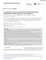 Locating Power in a Cross-Sectoral Health Promotion Collaboration Addressing HIV and Hepatitis C