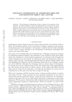 Topology optimisation of adsorption beds for cost-effective direct air capture