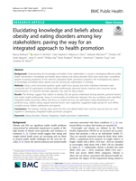 Elucidating knowledge and beliefs about obesity and eating disorders among key stakeholders: paving the way for an integrated approach to health promotion