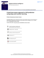 A lead-time-aware approach to fall prediction using deep and transfer learning