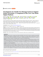 Development of a Health Text Message System to Support Stroke Prevention: A Component of the Love Your Brain Digital Platform