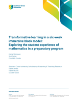 Transformative learning in a six-week immersive block model: Exploring the student experience of mathematics in a preparatory program