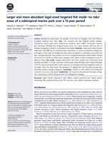 Larger and more abundant legal-sized targeted fish inside ‘no take’ areas of a subtropical marine park over a 12-year period